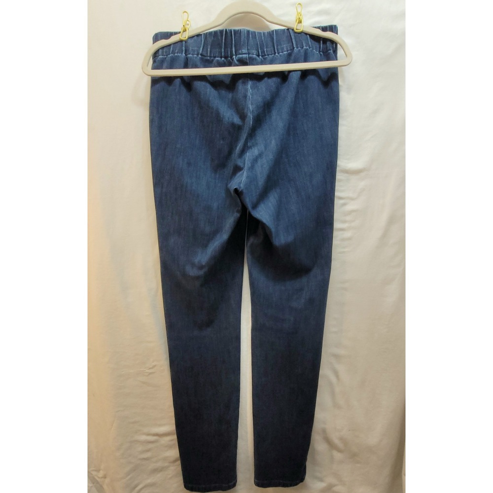 Soft Surroundings Dark Indigo Denim Pull On Leggings Size Medium Tall 44848 - Picture 6 of 14
